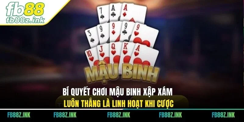 Bí quyết chơi Mậu Binh Xập Xám luôn thắng là linh hoạt khi cược